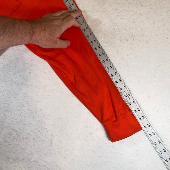 Youngville Clothing FR Henley Shirt Men's XL Safety Orange Crew Neck Flame Resis - Picture 8 of 10